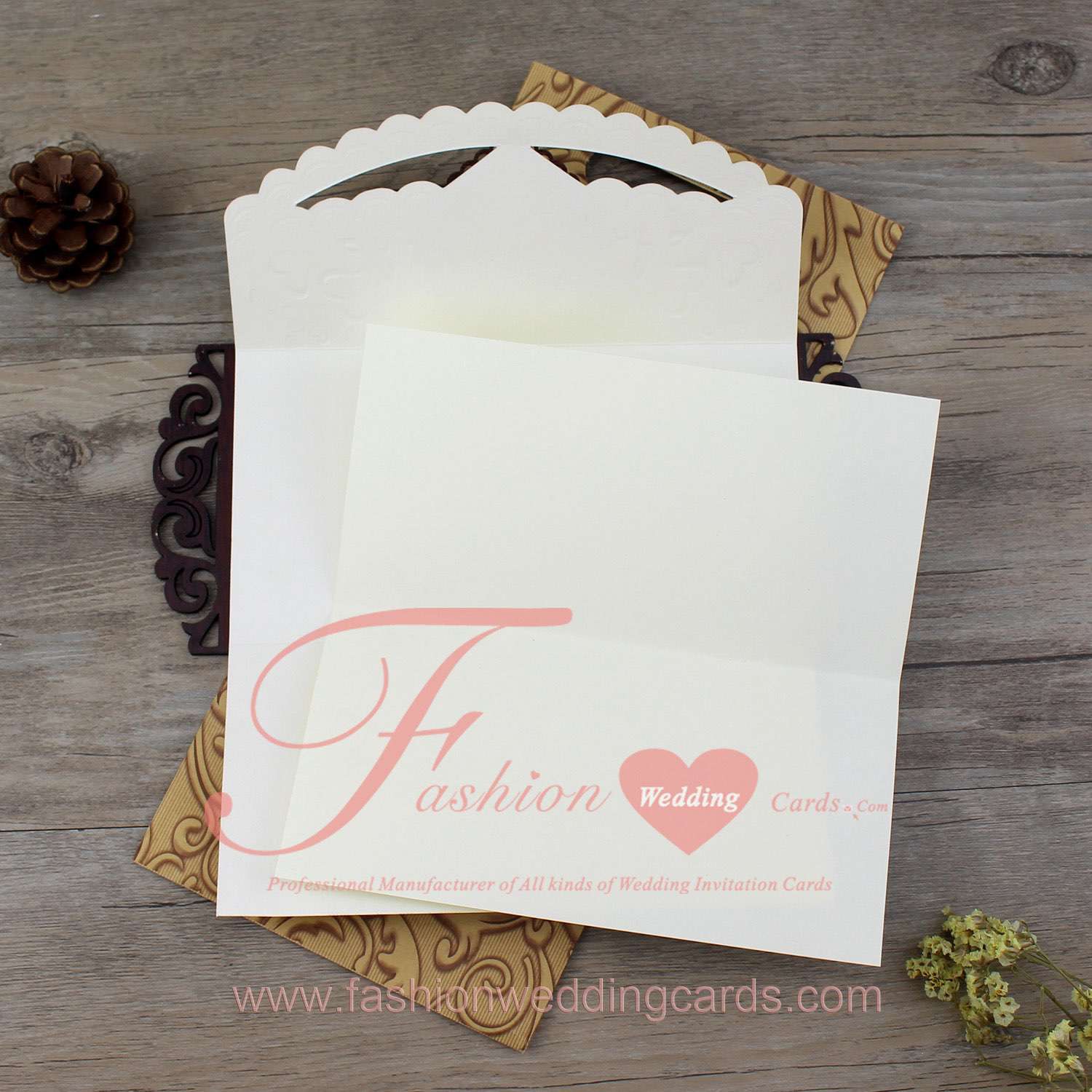 Cheap Wooden Laser Cut Wedding Invitations Printing UK